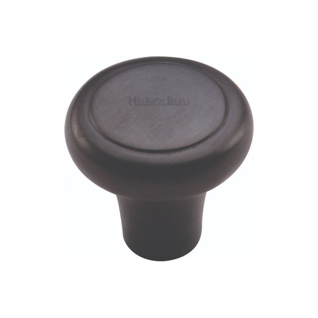 Heritage Brass Cabinet Hardware Matt Black / Cabinet Knobs / 32mm Dia. Heritage Brass - Cabinet Knob Round Edge Design 32mm Matt Black Finish
