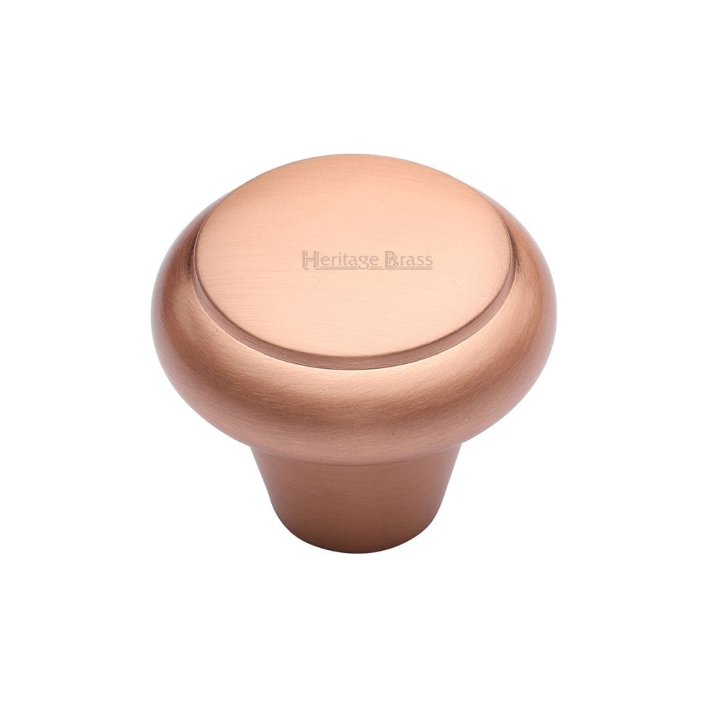 Heritage Brass Cabinet Hardware Satin Rose Gold / Cabinet Knobs / 38mm Dia. Heritage Brass - Cabinet Knob Round Edge Design 38mm Satin Rose Gold Finish