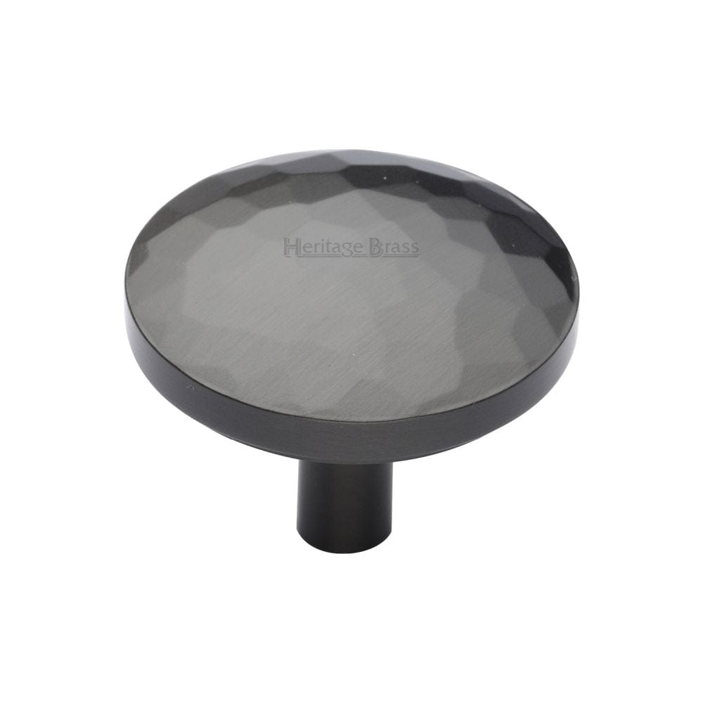 Heritage Brass Cabinet Hardware Matt Bronze / Cabinet Knobs / 38mm Dia. Heritage Brass - Cabinet Knob Round Hammered Design 38mm Matt Bronze Finish
