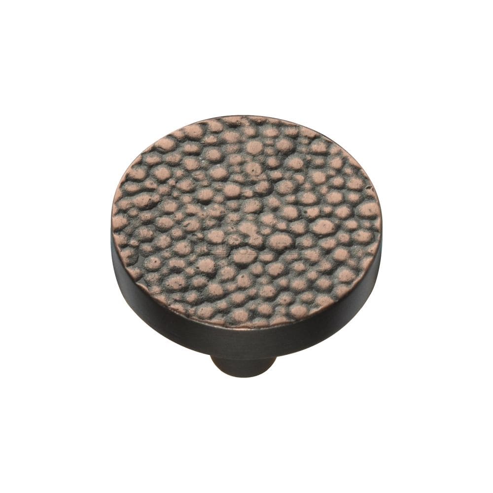 Heritage Brass Cabinet Hardware Aged Copper / Cabinet Knobs / 32mm Dia. Heritage Brass - Cabinet Knob Round Stingray Design 32mm Aged Copper Finish