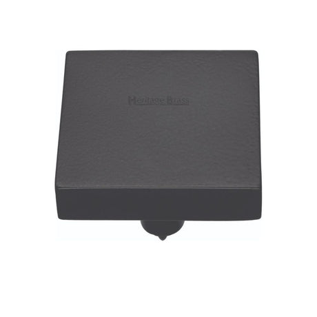 Heritage Brass Cabinet Hardware Matt Black / Cabinet Knobs / 38mm Dia. Heritage Brass - Cabinet Knob Square Design 38mm Matt Black Finish