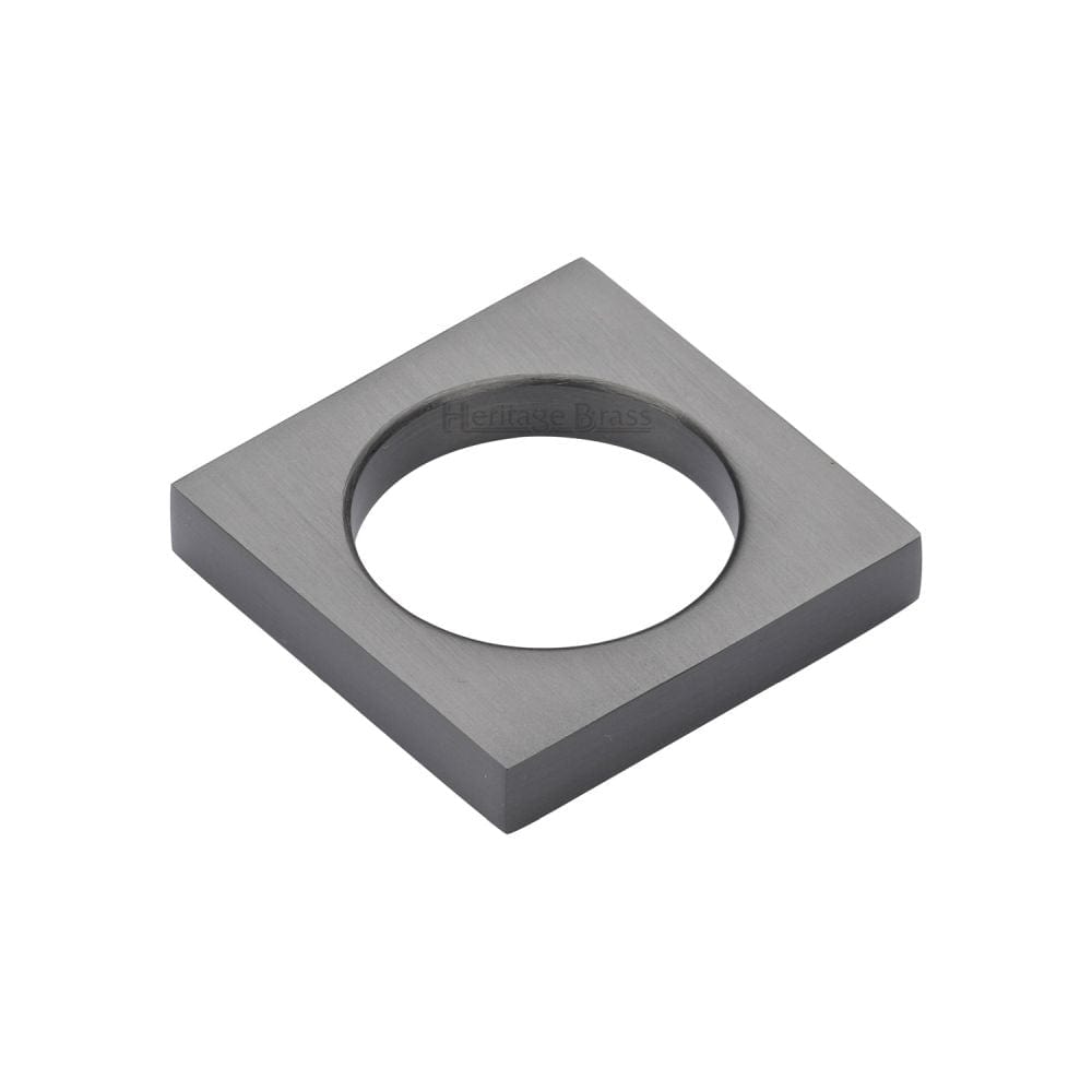 Heritage Brass Cabinet Hardware Matt Bronze / Cabinet Knobs / 40mm Dia. Heritage Brass - Cabinet Knob Square Ring Design 40mm Matt Bronze Finish