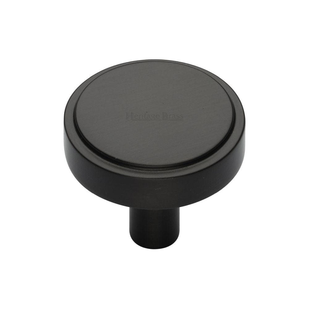 Heritage Brass Cabinet Hardware Matt Bronze / Cabinet Knobs / 32mm Dia. Heritage Brass - Cabinet Knob Stepped Disc Design 32mm Matt Bronze Finish