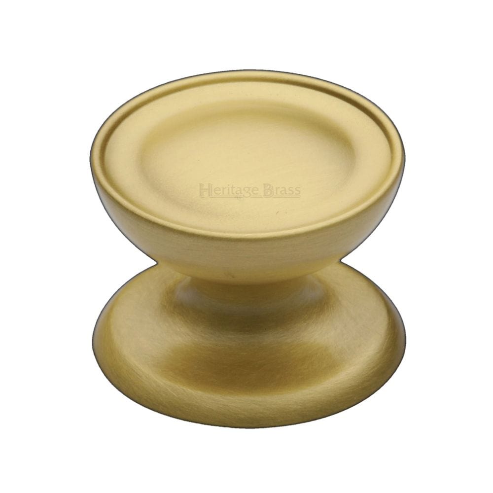 Heritage Brass Cabinet Hardware Satin Brass / Cabinet Knobs / 38mm Dia. Heritage Brass - Cabinet Knob Surrey Design 38mm Satin Brass Finish