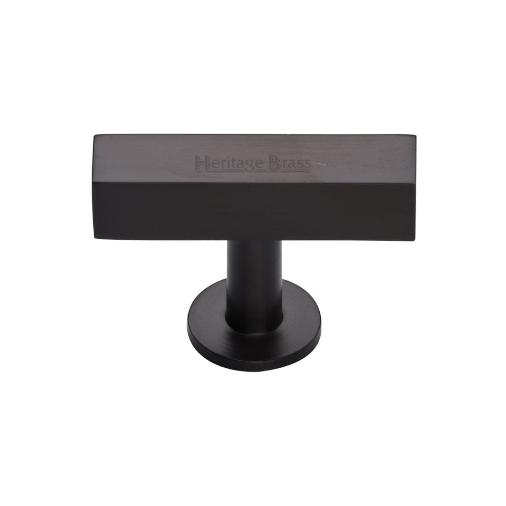 Heritage Brass Cabinet Hardware Matt Bronze / Cabinet Knobs / 41mm Dia. Heritage Brass - Cabinet Knob Symmetrical Square Design 44mm Matt Bronze Finish