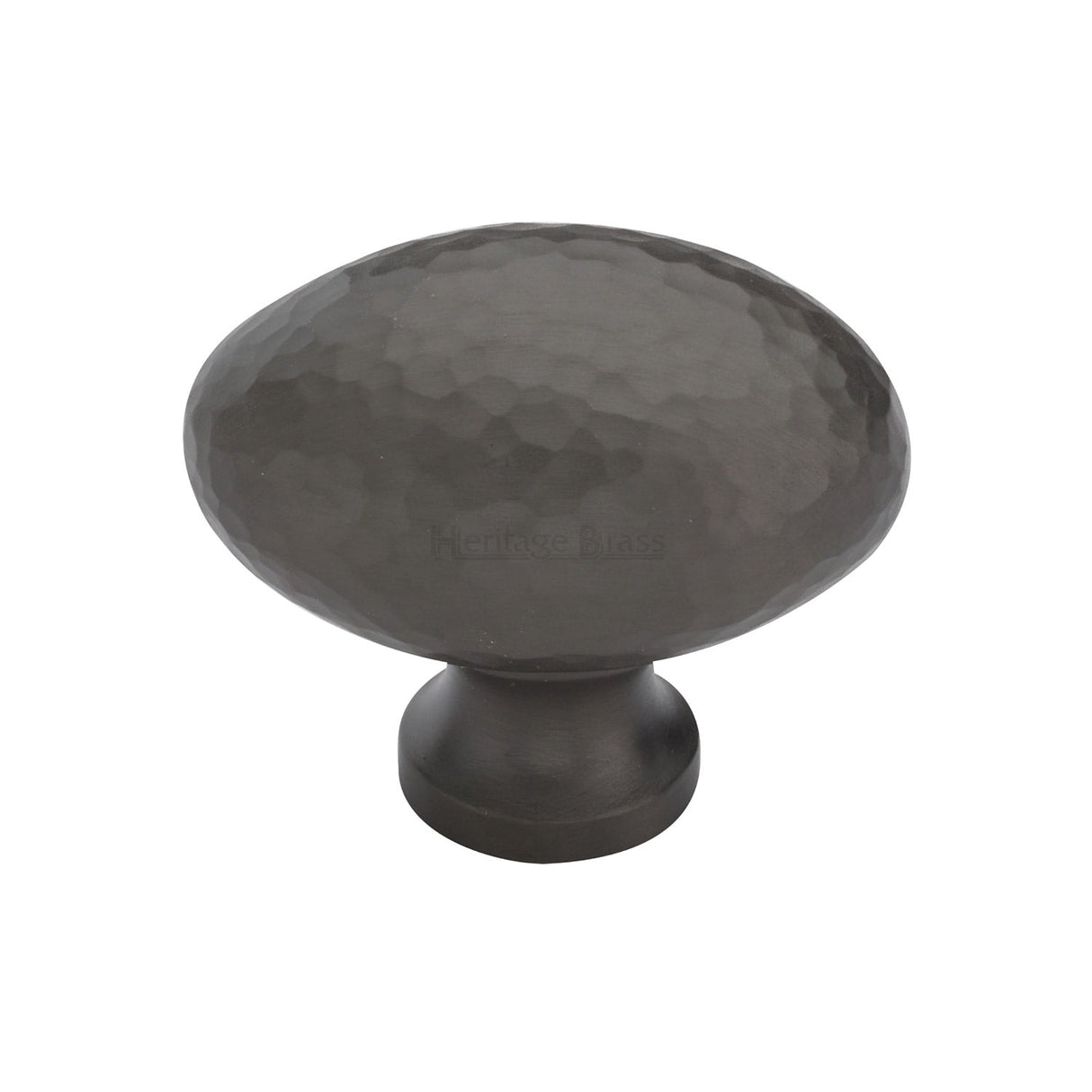 Heritage Brass Cabinet Hardware Matt Bronze / Cabinet Knobs / 38mm Dia. Heritage Brass - Cabinet Knob Victorian Oval Hammered Design 38mm Matt Bronze finish