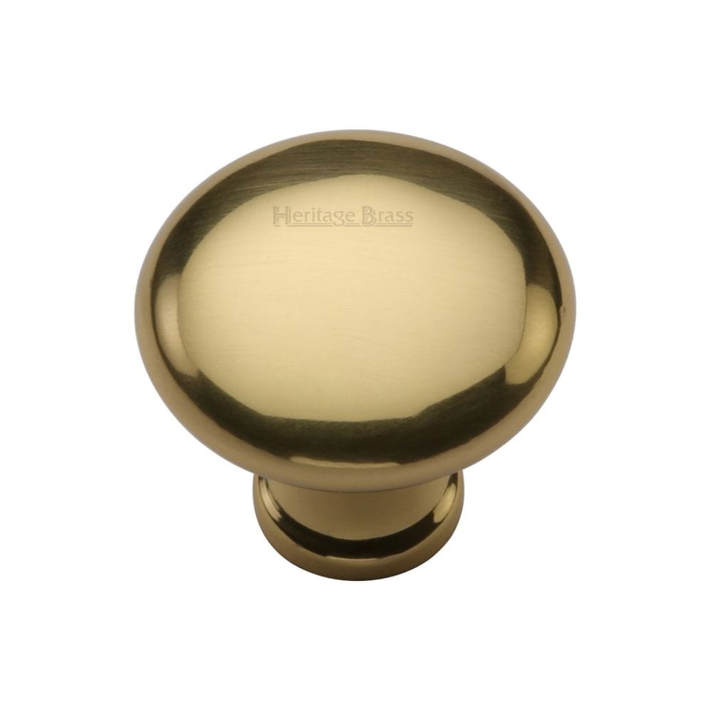 Heritage Brass Cabinet Hardware Polished Brass / Cabinet Knobs / 32mm Dia. Heritage Brass - Cabinet Knob Victorian Round Design 32mm Polished Brass Finish