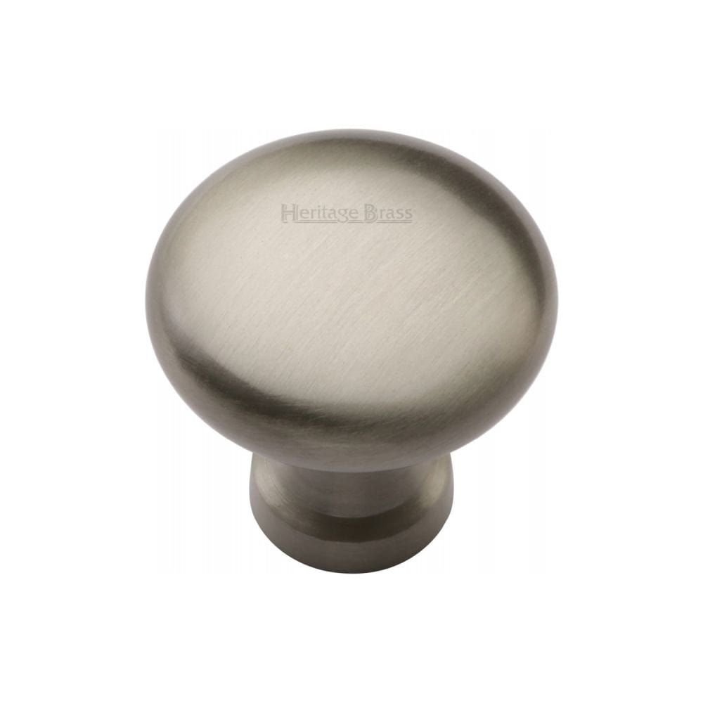Heritage Brass Cabinet Hardware Satin Nickel / Cabinet Knobs / 32mm Dia. Heritage Brass - Cabinet Knob Victorian Round Design 32mm Satin Nickel Finish