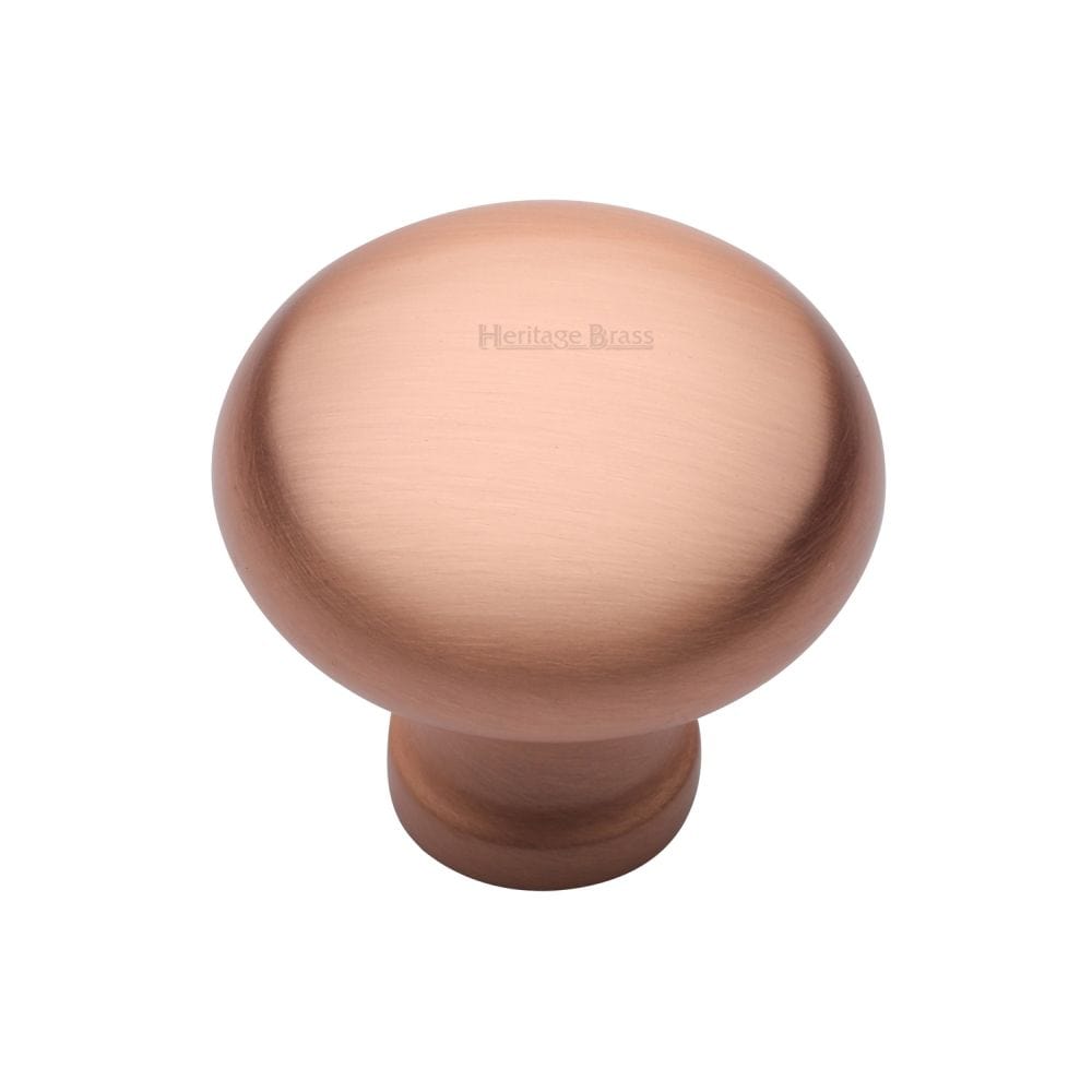 Heritage Brass Cabinet Hardware Satin Rose Gold / Cabinet Knobs / 32mm Dia. Heritage Brass - Cabinet Knob Victorian Round Design 32mm Satin Rose Gold Finish