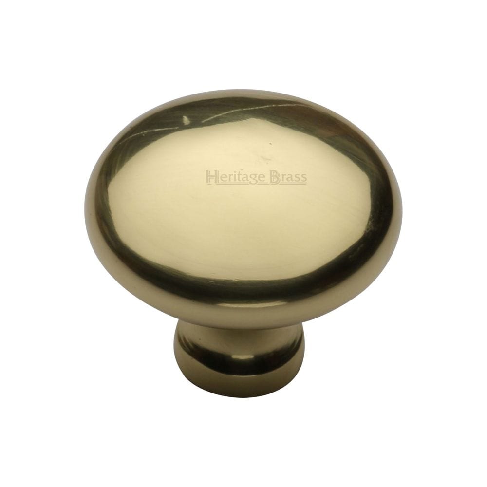 Heritage Brass Cabinet Hardware Polished Brass / Cabinet Knobs / 38mm Dia. Heritage Brass - Cabinet Knob Victorian Round Design 38mm Polished Brass Finish
