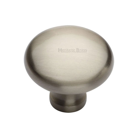 Heritage Brass Cabinet Hardware Satin Nickel / Cabinet Knobs / 38mm Dia. Heritage Brass - Cabinet Knob Victorian Round Design 38mm Satin Nickel Finish