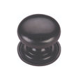 Heritage Brass Cabinet Hardware Matt Black / Cabinet Knobs / 38mm Dia. Heritage Brass - Cabinet Knob Victorian Round Design with base 38mm Matt Black F
