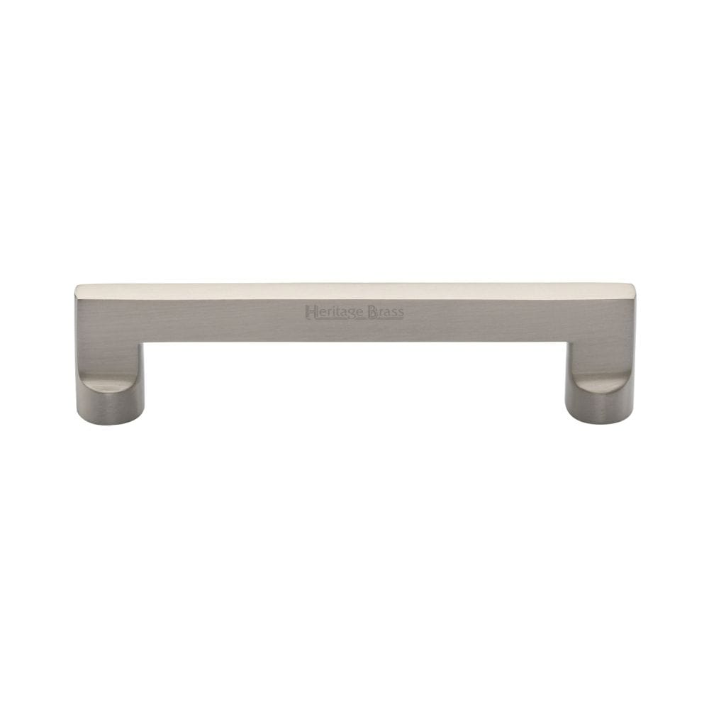 Heritage Brass Cabinet Hardware Satin Nickel / Cabinet Pull Handles / 128mm c/c Heritage Brass - Cabinet Pull Apollo Design 128mm CTC Satin Nickel Finish