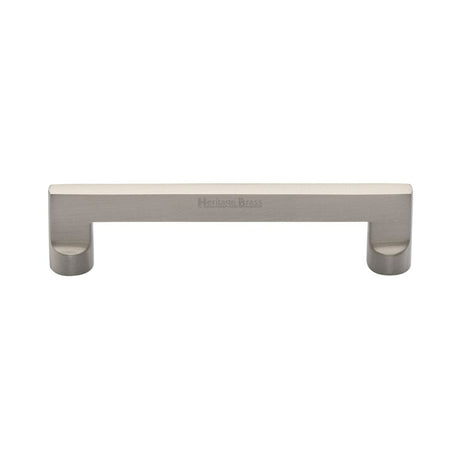 Heritage Brass Cabinet Hardware Satin Nickel / Cabinet Pull Handles / 128mm c/c Heritage Brass - Cabinet Pull Apollo Design 128mm CTC Satin Nickel Finish