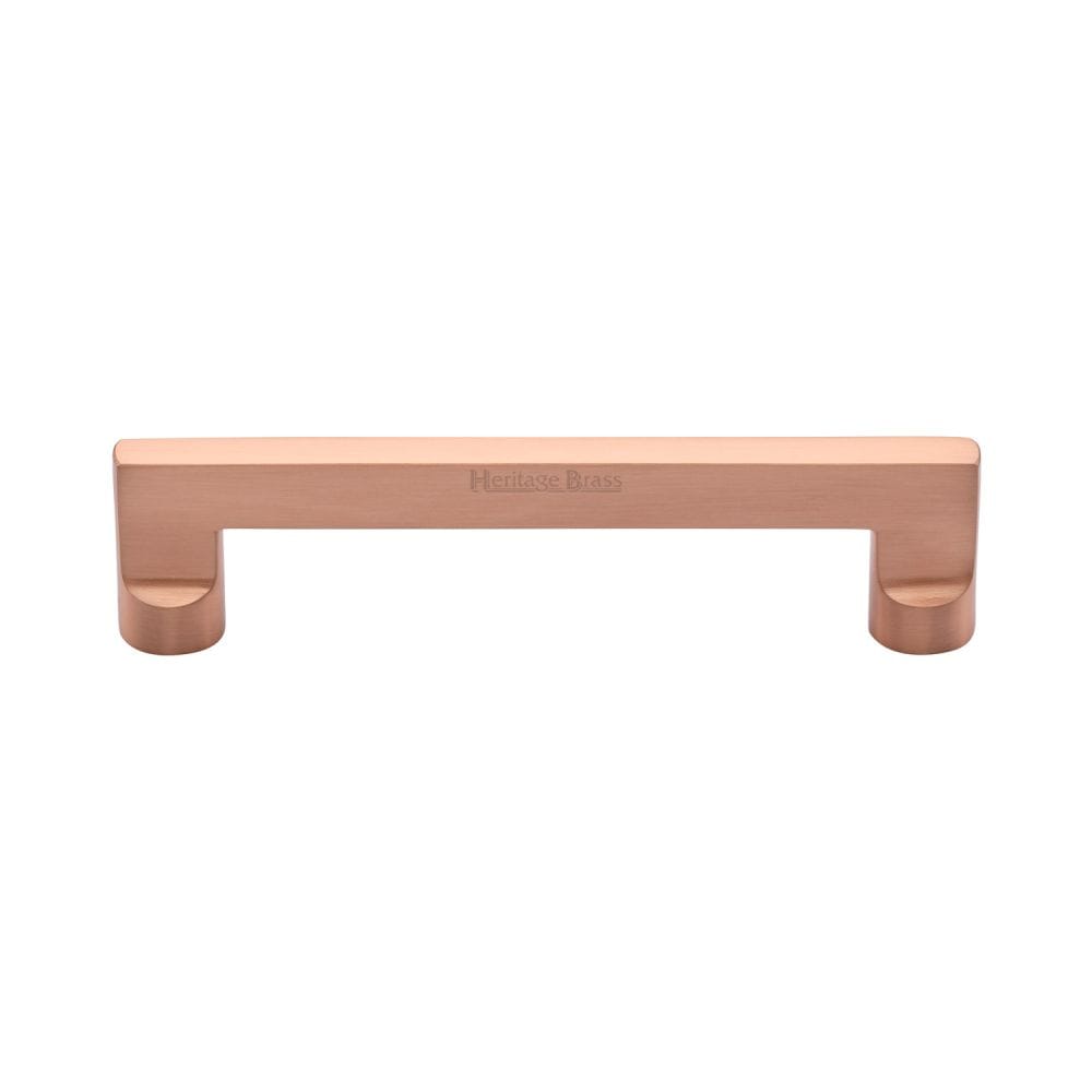 Heritage Brass Cabinet Hardware Satin Rose Gold / Cabinet Pull Handles / 128mm c/c Heritage Brass - Cabinet Pull Apollo Design 128mm CTC Satin Rose Gold Finish
