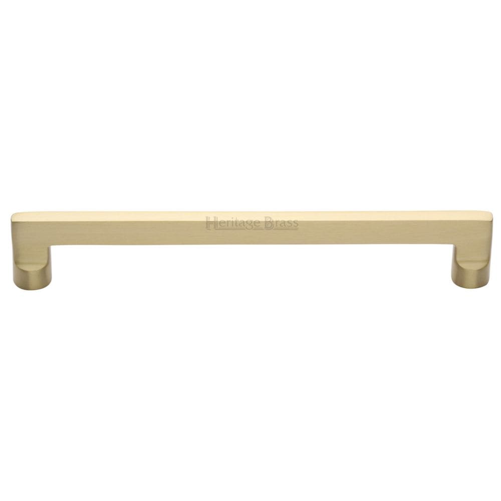 Heritage Brass Cabinet Hardware Satin Brass / Cabinet Pull Handles / 256mm c/c Heritage Brass - Cabinet Pull Apollo Design 256mm CTC Satin Brass Finish