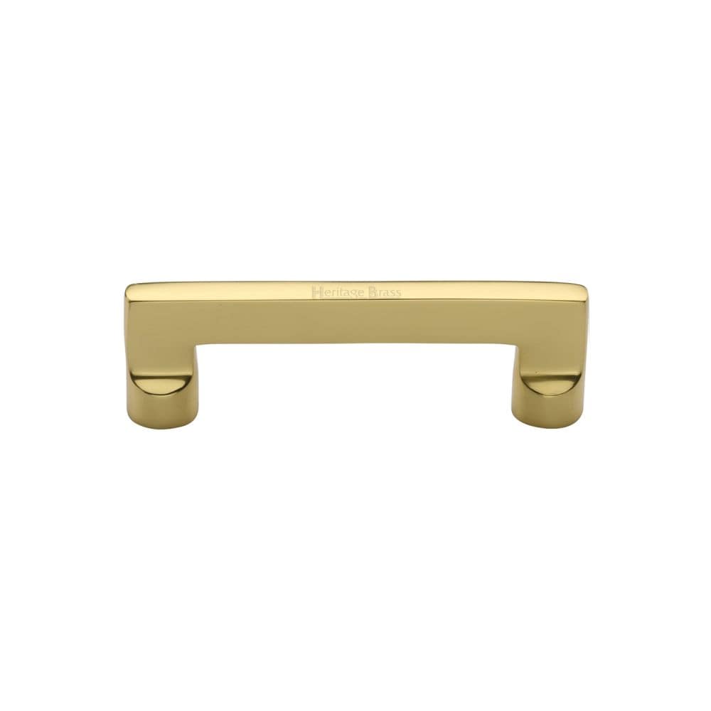 Heritage Brass Cabinet Hardware Polished Brass / Cabinet Pull Handles / 96mm c/c Heritage Brass - Cabinet Pull Apollo Design 96mm CTC Polished Brass Finish