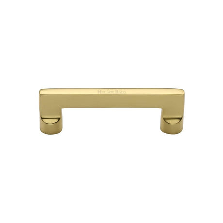 Heritage Brass Cabinet Hardware Polished Brass / Cabinet Pull Handles / 96mm c/c Heritage Brass - Cabinet Pull Apollo Design 96mm CTC Polished Brass Finish