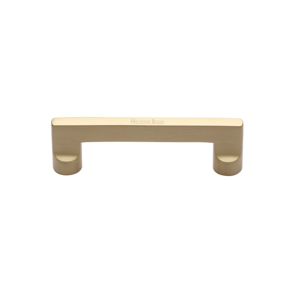 Heritage Brass Cabinet Hardware Satin Brass / Cabinet Pull Handles / 96mm c/c Heritage Brass - Cabinet Pull Apollo Design 96mm CTC Satin Brass Finish