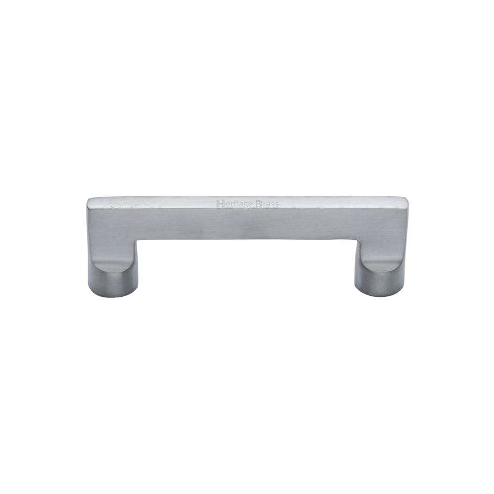 Heritage Brass Cabinet Hardware Satin Chrome / Cabinet Pull Handles / 96mm c/c Heritage Brass - Cabinet Pull Apollo Design 96mm CTC Satin Chrome Finish