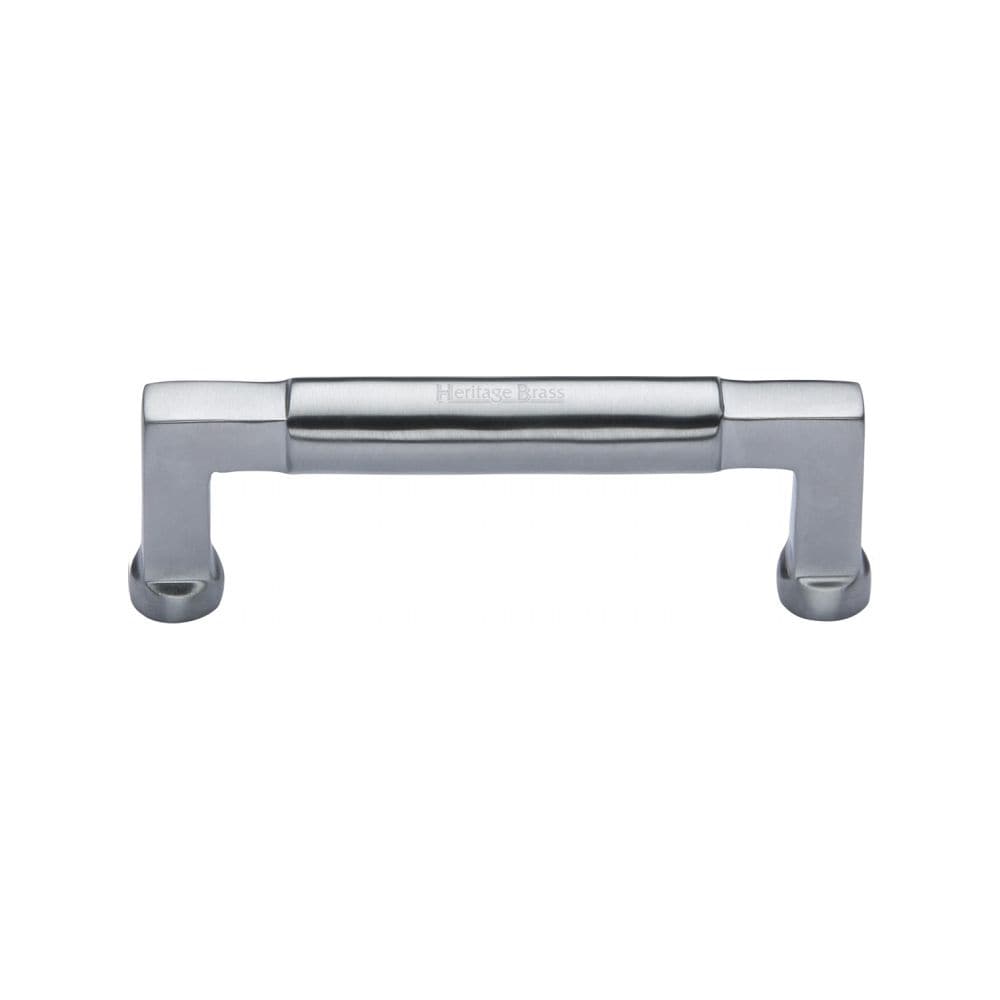 Heritage Brass Cabinet Hardware Satin Chrome / Cabinet Pull Handles / 101mm c/c Heritage Brass - Cabinet Pull Bauhaus Design 101mm CTC Satin Chrome Finish
