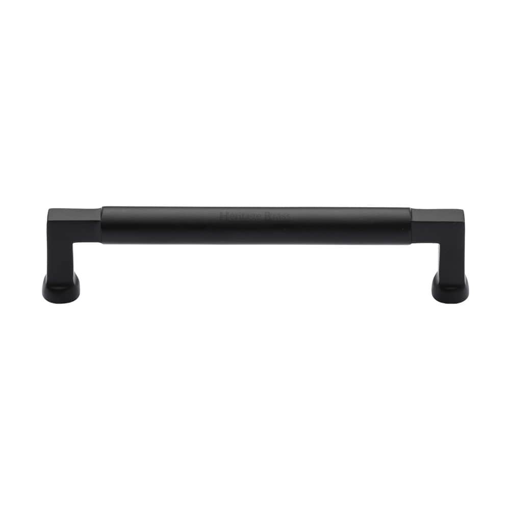 Heritage Brass Cabinet Hardware Matt Black / Cabinet Pull Handles / 160mm c/c Heritage Brass - Cabinet Pull Bauhaus Design 160mm CTC Matt Black Finish