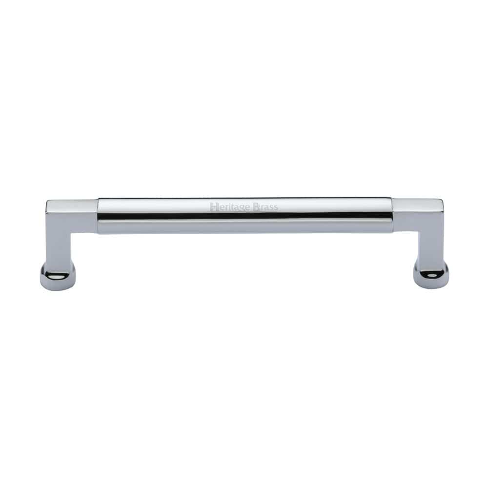 Heritage Brass Cabinet Hardware Polished Chrome / Cabinet Pull Handles / 160mm c/c Heritage Brass - Cabinet Pull Bauhaus Design 160mm CTC Polished Chrome Finish