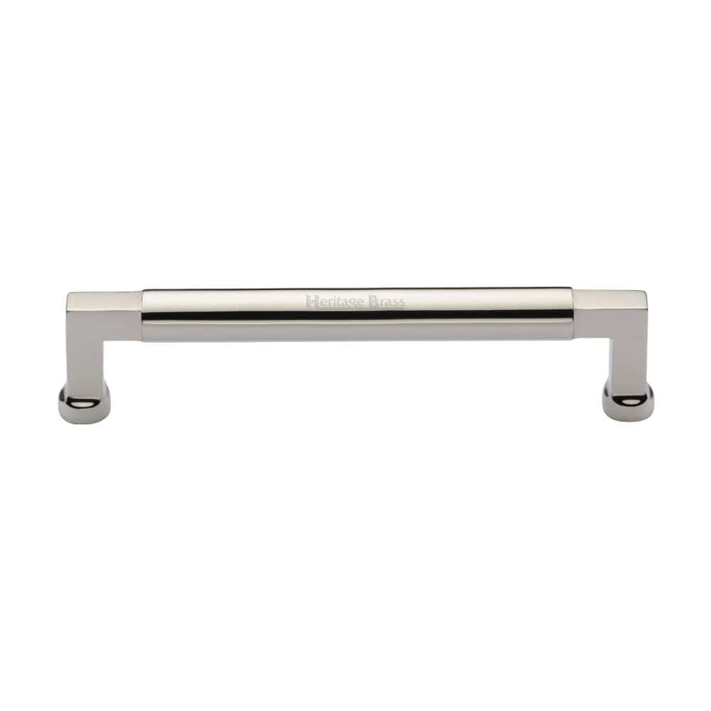 Heritage Brass Cabinet Hardware Polished Nickel / Cabinet Pull Handles / 160mm c/c Heritage Brass - Cabinet Pull Bauhaus Design 160mm CTC Polished Nickel Finish
