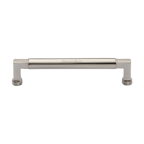 Heritage Brass Cabinet Hardware Satin Nickel / Cabinet Pull Handles / 160mm c/c Heritage Brass - Cabinet Pull Bauhaus Design 160mm CTC Satin Nickel Finish