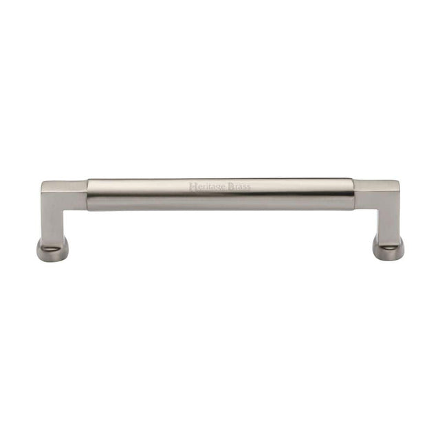 Heritage Brass Cabinet Hardware Satin Nickel / Cabinet Pull Handles / 160mm c/c Heritage Brass - Cabinet Pull Bauhaus Design 160mm CTC Satin Nickel Finish