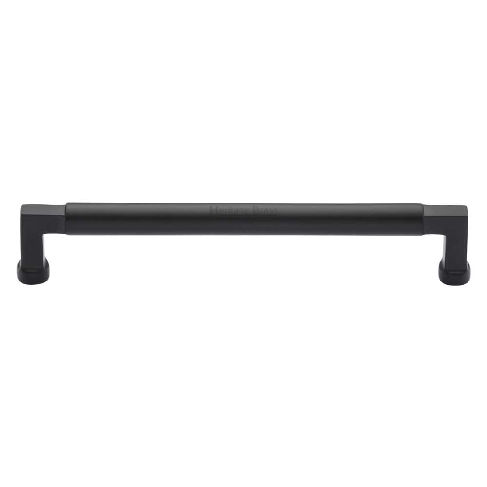 Heritage Brass Cabinet Hardware Matt Black / Cabinet Pull Handles / 203mm c/c Heritage Brass - Cabinet Pull Bauhaus Design 203mm CTC Matt Black Finish