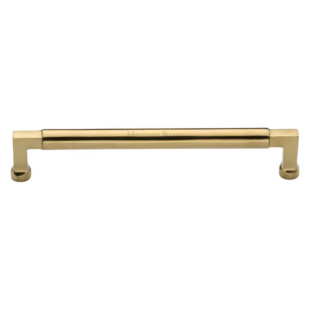 Heritage Brass Cabinet Hardware Polished Brass / Cabinet Pull Handles / 203mm c/c Heritage Brass - Cabinet Pull Bauhaus Design 203mm CTC Polished Brass Finish
