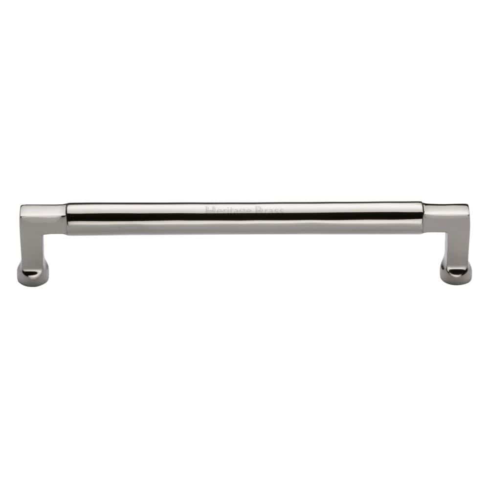 Heritage Brass Cabinet Hardware Polished Nickel / Cabinet Pull Handles / 203mm c/c Heritage Brass - Cabinet Pull Bauhaus Design 203mm CTC Polished Nickel Finish
