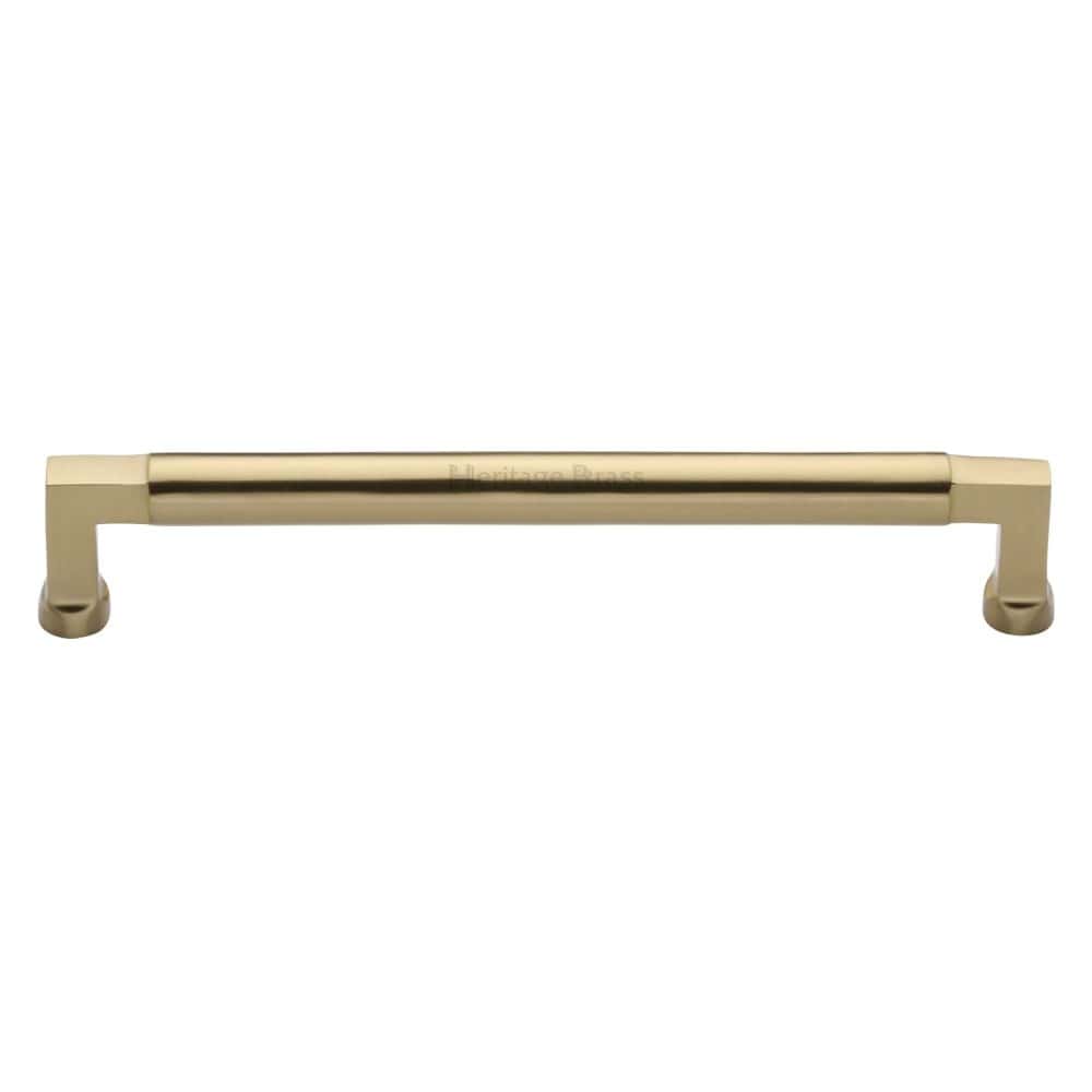 Heritage Brass Cabinet Hardware Satin Brass / Cabinet Pull Handles / 203mm c/c Heritage Brass - Cabinet Pull Bauhaus Design 203mm CTC Satin Brass Finish