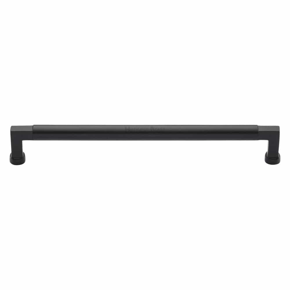 Heritage Brass Cabinet Hardware Matt Black / Cabinet Pull Handles / 254mm c/c Heritage Brass - Cabinet Pull Bauhaus Design 254mm CTC Matt Black Finish