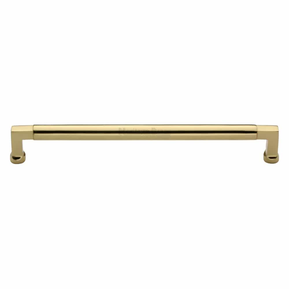 Heritage Brass Cabinet Hardware Polished Brass / Cabinet Pull Handles / 254mm c/c Heritage Brass - Cabinet Pull Bauhaus Design 254mm CTC Polished Brass Finish