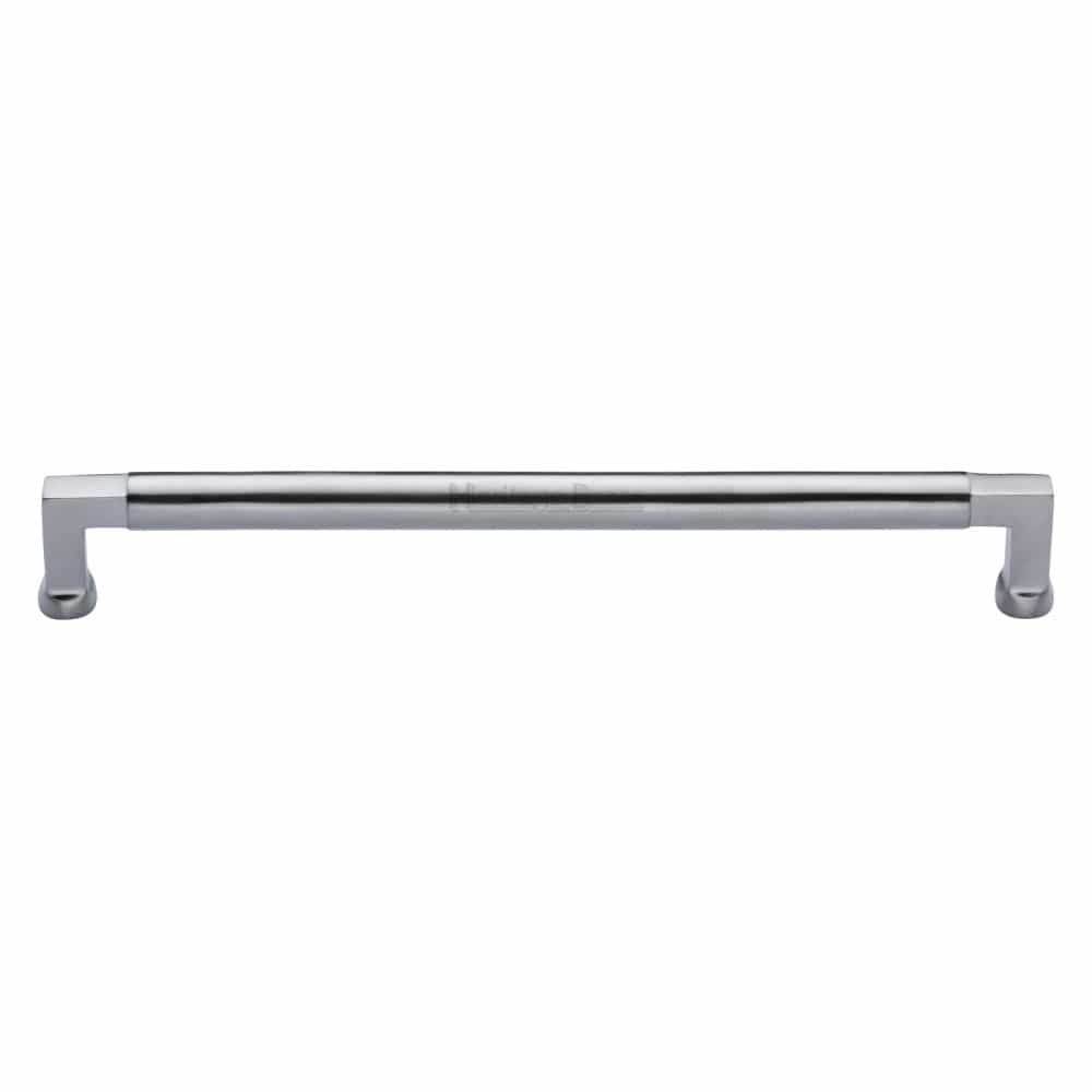 Heritage Brass Cabinet Hardware Satin Chrome / Cabinet Pull Handles / 254mm c/c Heritage Brass - Cabinet Pull Bauhaus Design 254mm CTC Satin Chrome Finish