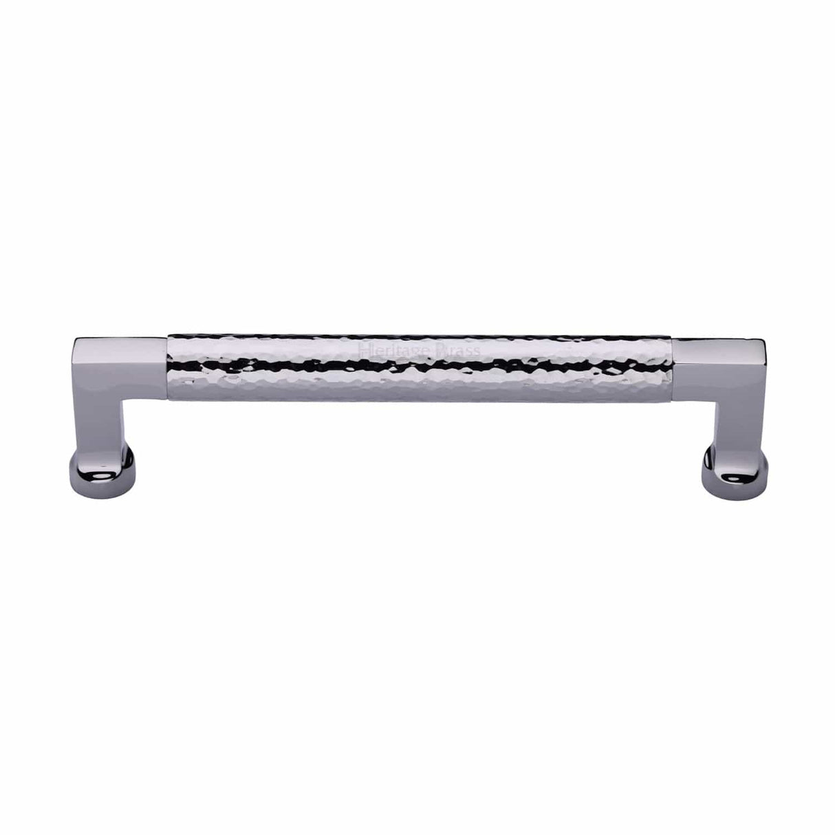 Heritage Brass Cabinet Hardware Polished Chrome / Cabinet Pull Handles / 160mm c/c Heritage Brass - Cabinet Pull Bauhaus Hammered Design 160mm CTC Polished Chrome Finish