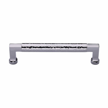 Heritage Brass Cabinet Hardware Polished Chrome / Cabinet Pull Handles / 160mm c/c Heritage Brass - Cabinet Pull Bauhaus Hammered Design 160mm CTC Polished Chrome Finish