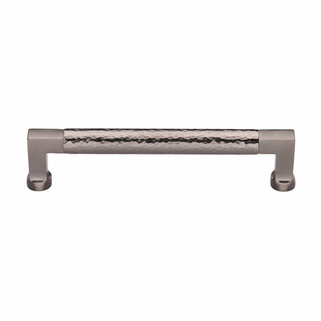 Heritage Brass Cabinet Hardware Satin Nickel / Cabinet Pull Handles / 160mm c/c Heritage Brass - Cabinet Pull Bauhaus Hammered Design 160mm CTC Satin Nickel Finish