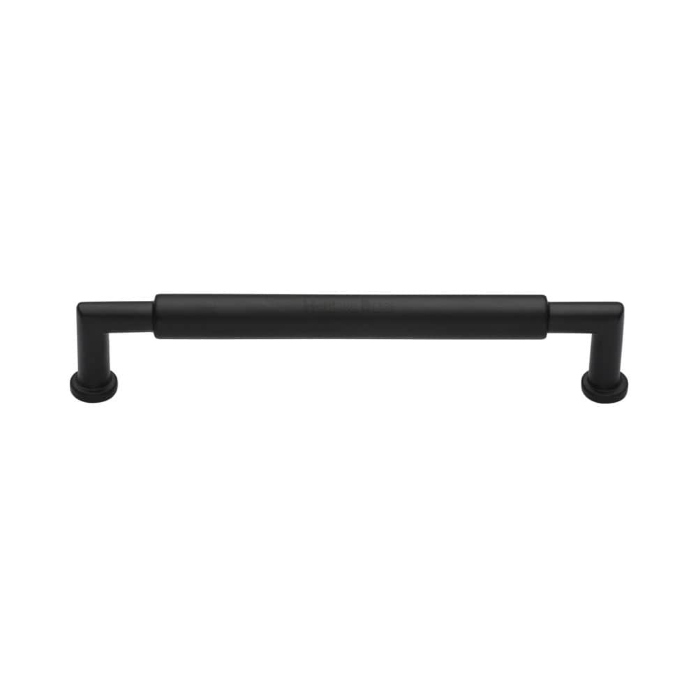 Heritage Brass Cabinet Hardware Matt Black / Cabinet Pull Handles / 152mm c/c Heritage Brass - Cabinet Pull Bauhaus Round Design 152mm CTC Matt Black Finish