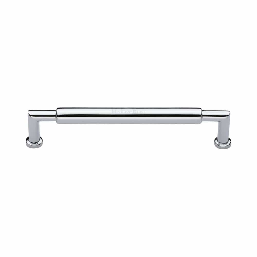 Heritage Brass Cabinet Hardware Polished Chrome / Cabinet Pull Handles / 152mm c/c Heritage Brass - Cabinet Pull Bauhaus Round Design 152mm CTC Polished Chrome Finish