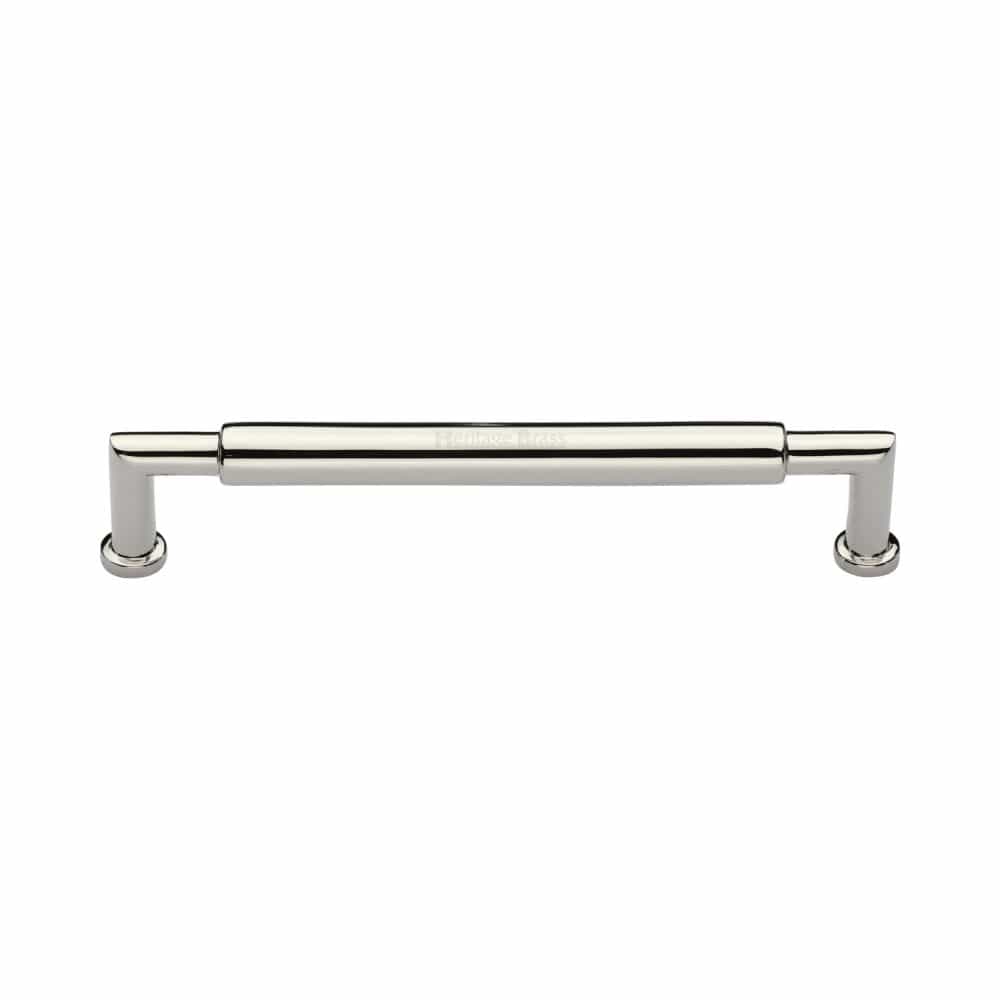 Heritage Brass Cabinet Hardware Polished Nickel / Cabinet Pull Handles / 152mm c/c Heritage Brass - Cabinet Pull Bauhaus Round Design 152mm CTC Polished Nickel Finish