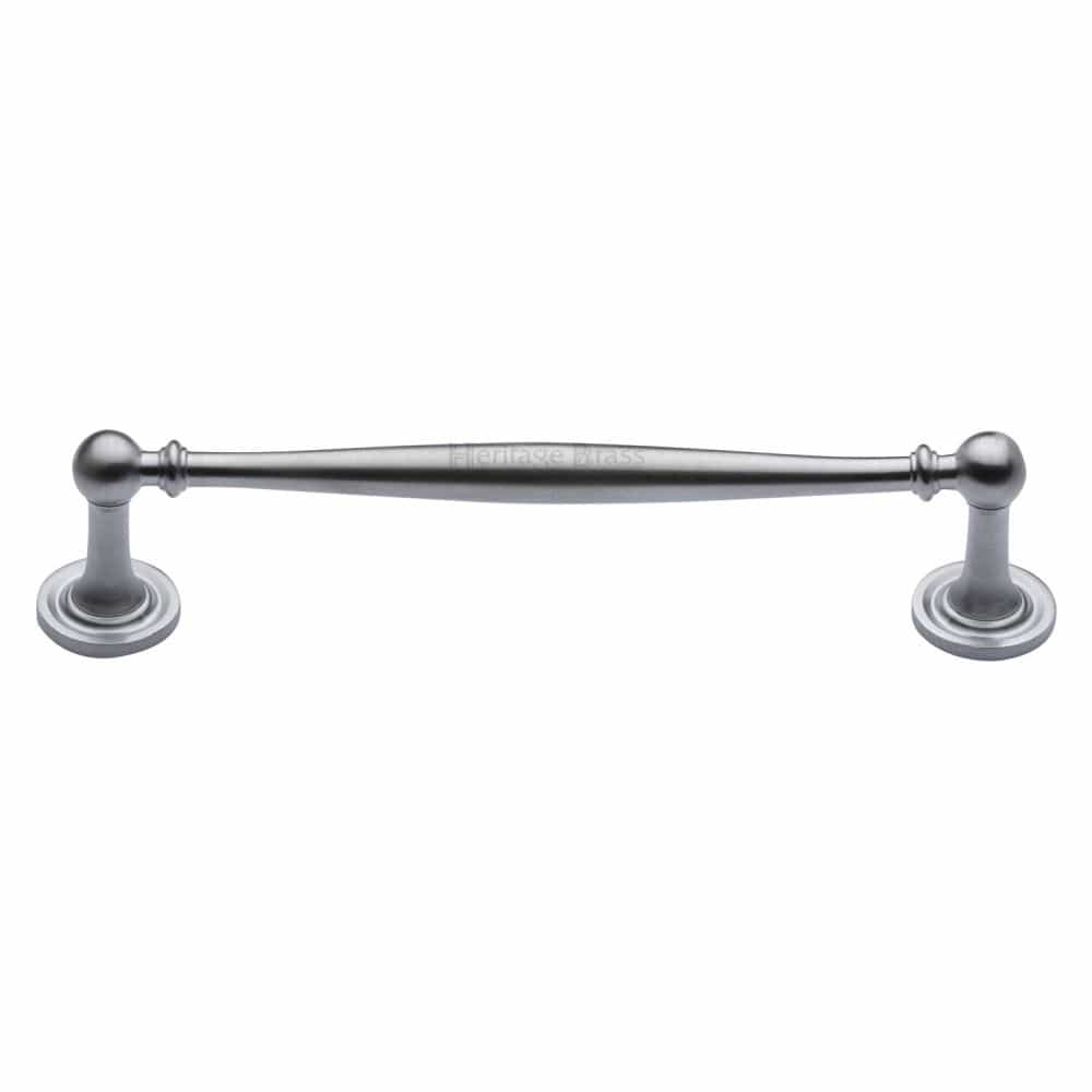 Heritage Brass Cabinet Hardware Satin Chrome / Cabinet Pull Handles / 152mm c/c Heritage Brass - Cabinet Pull Colonial Design 152mm CTC Satin Chrome Finish