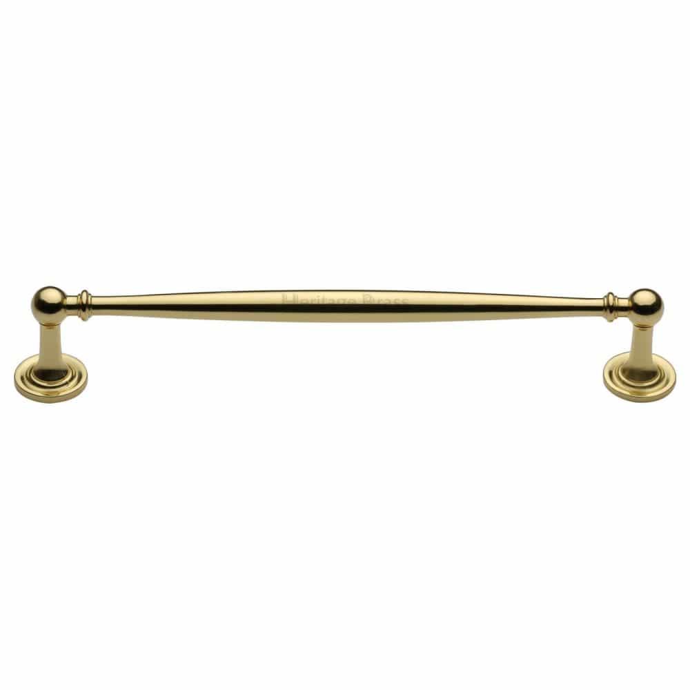 Heritage Brass Cabinet Hardware Polished Brass / Cabinet Pull Handles / 203mm c/c Heritage Brass - Cabinet Pull Colonial Design 203mm CTC Polished Brass Finish