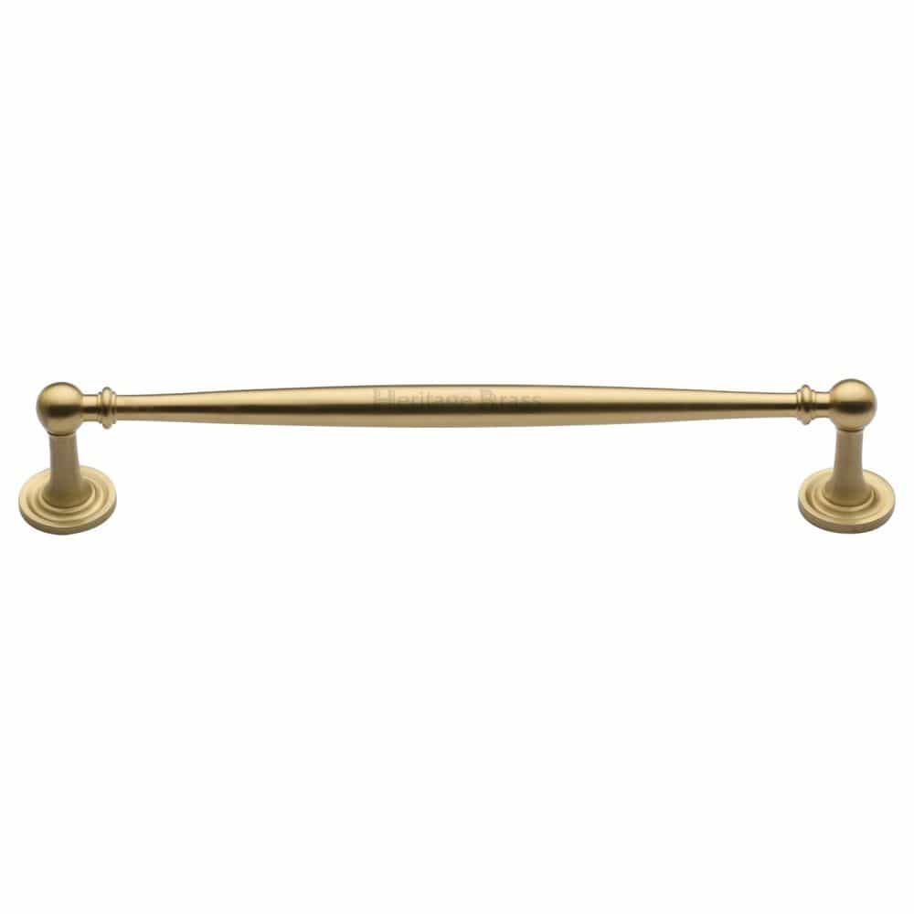 Heritage Brass Cabinet Hardware Satin Brass / Cabinet Pull Handles / 203mm c/c Heritage Brass - Cabinet Pull Colonial Design 203mm CTC Satin Brass Finish