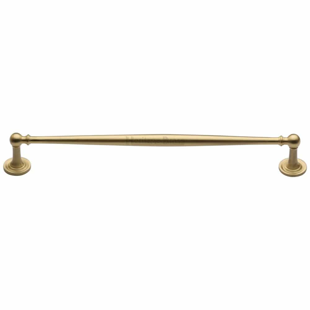 Heritage Brass Cabinet Hardware Satin Brass / Cabinet Pull Handles / 254mm c/c Heritage Brass - Cabinet Pull Colonial Design 254mm CTC Satin Brass Finish