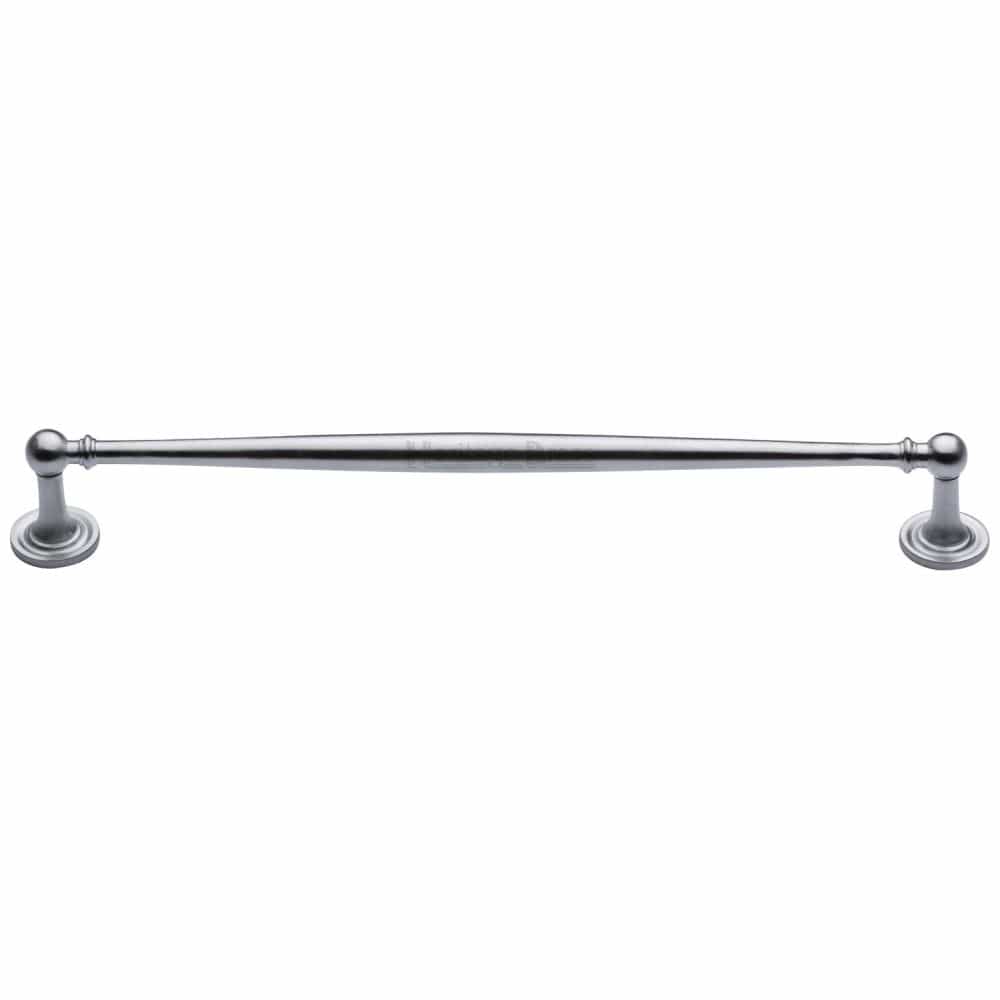 Heritage Brass Cabinet Hardware Satin Chrome / Cabinet Pull Handles / 254mm c/c Heritage Brass - Cabinet Pull Colonial Design 254mm CTC Satin Chrome Finish