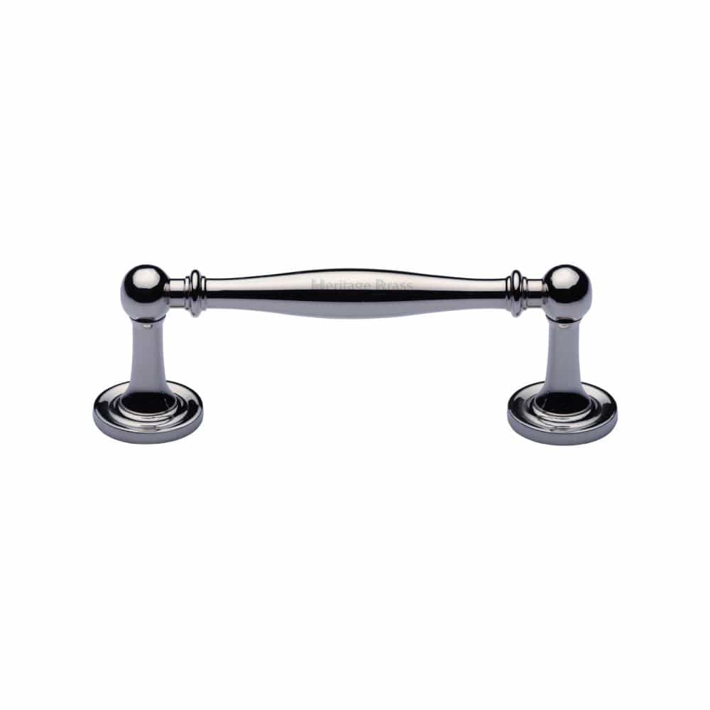 Heritage Brass Cabinet Hardware Polished Chrome / Cabinet Pull Handles / 96mm c/c Heritage Brass - Cabinet Pull Colonial Design 96mm CTC Polished Chrome Finish