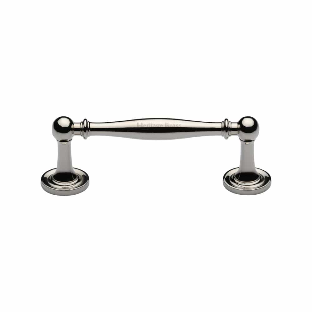 Heritage Brass Cabinet Hardware Polished Nickel / Cabinet Pull Handles / 96mm c/c Heritage Brass - Cabinet Pull Colonial Design 96mm CTC Polished Nickel Finish